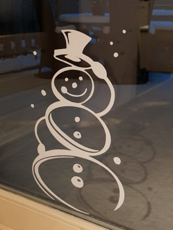 Herbruikbare sticker - Sneeuwpop