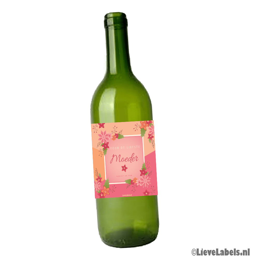 wijn etiket - voor de liefste moeder